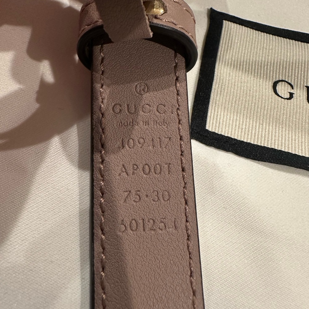 Gucci Marmont Thin Belt - Dusty Pink - Picture 3 of 3